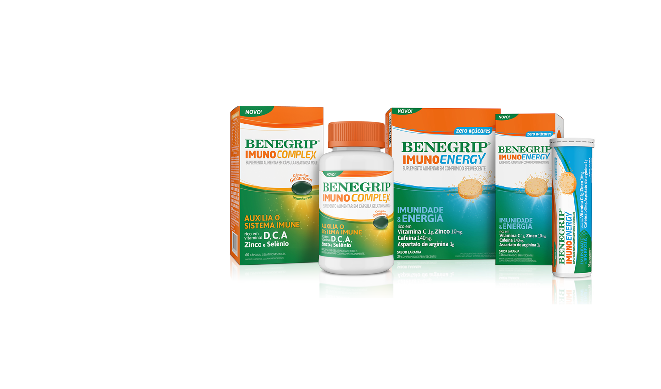 Imagem da notícia Benegrip Imuno é a nova linha que chega para auxiliar imunidade e energia no dia a dia.