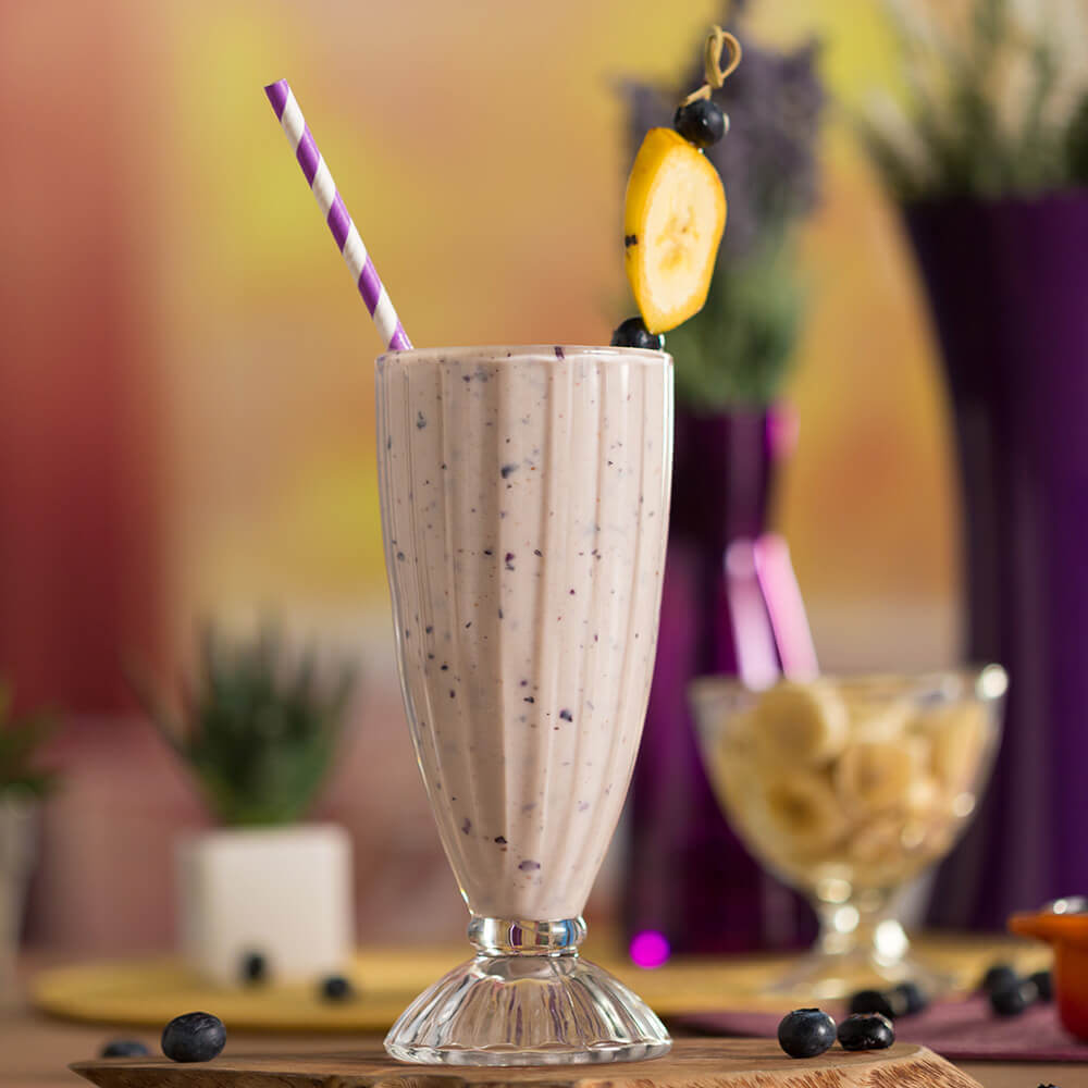 Smoothie de Banana com Mirtillo
