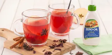 Chá de Hibisco e Maçã com Zero-Cal